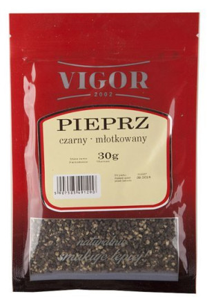 Pieprz czarny młotkowany 30g VIGOR 1290 B