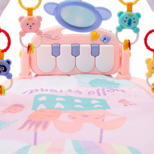 BABY MIX 46213 Edukacyjna mata z pianinkiem różowa 38651