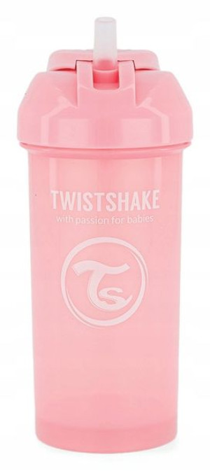 Twistshake Kubek Niekapek Ze Słomką 360ml Pink
