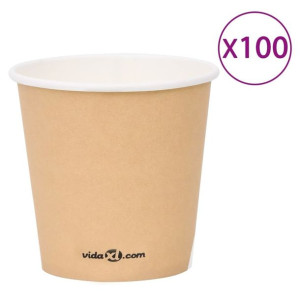 Lumarko Papierowe kubki, 120 ml, 100 szt., brązowe