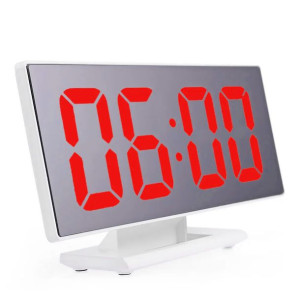 Budzik Zegar Cyfrowy Led Lustro Alarm Termometr