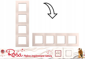 ROSA Ramka poczwórna R-4Q.EC kolor Ecru