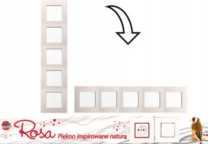 ROSA Ramka pięciokrotna R-5Q.EC kolor Ecru