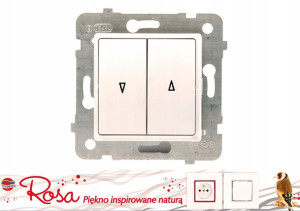 ROSA Łącznik podw. żaluzjowy z blokadą mech. Ecru