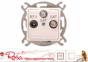 ROSA Gniazdo RTV-SAT-SAT bez ramki kolor Ecru