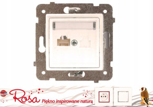 ROSA gniazdo komp. poj. bez ramki kolor Ecru