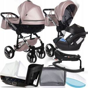 Wózek Junama 4w1 Fluo V2 06 I Cybex Aton 5 + Baza
