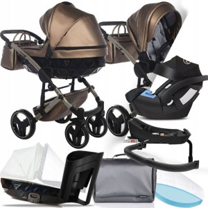 Wózek Junama 4w1 Fluo V2 03 I Cybex Aton 5 + Baza