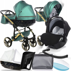 Wózek Junama 3w1 Fluo V2 02 I Nosidełko 0-13 Kg