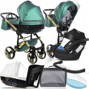Wózek Junama 3w1 Fluo V2 02 I + Fotelik Cybex Aton