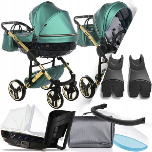 Wózek Junama 2w1 Fluo V2 02 I + Adaptery Cybex Mc
