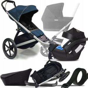Wózek Thule 3w1 Urban Glide 2 Blue I + Cybex Aton