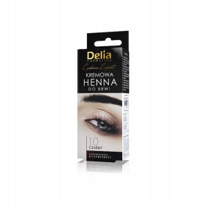 DELIA Henna kremowa do brwi Czarna z olejem argan