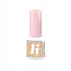 HI HYBRID Lakier hybrydowy 135 Rose Gold Sequin