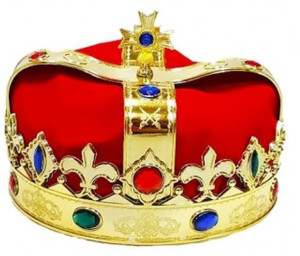 Korona królewska władcy złota jasełka bal urodziny