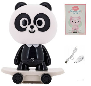 Lampka Panda Na Deskorolce Led