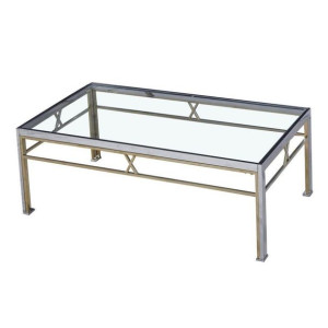 Stolik DKD Home Decor Szkło Stal Srebro (110 x 60 x 40 cm)