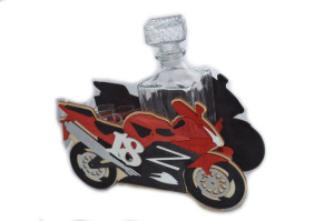 Karafka MOTOR ŚCIGACZ 18 30 40 50 60 70 urodziny