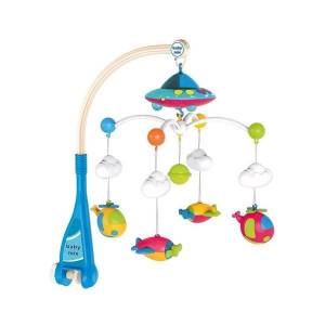 BABY MIX 38648 Karuzelka plastikowa z projektorem i pilotem - niebieska PL-