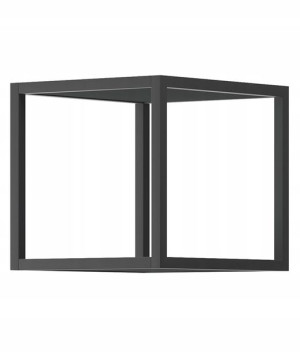 Półka nowoczesna metalowa wisząca czarna MORIO