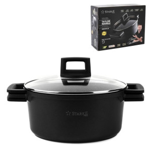 Garnek na indukcję non-stick z pokrywką Starke Pro Taylor Marble 4,2 l