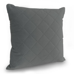 Pikowana poszewka Velvet 40x40 825-33 ciemno szara