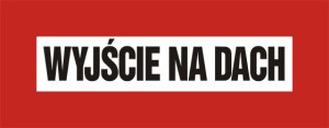 Znak - Wyjście na dach BC112 Wyjście na dach BC112BRPN