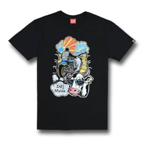 Koszulka T-shirt DAVCA DAJ MUU KROWA czarny