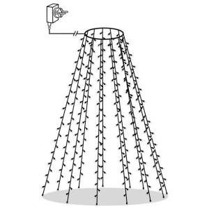 Siatka lampek choinkowych, 150 niebieskich diod LED, 150 cm