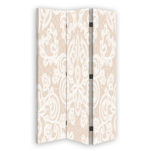 Parawan DO SALONU SPA KOTARA dwustronny, Beżowy ornament 110x170