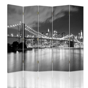 Parawan dwustronny, Brooklyn Bridge nocą 180x170