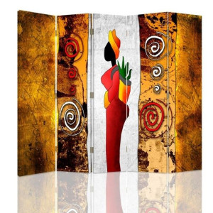 Parawan dwustronny, Barwna kobieta 180x170