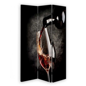 Parawan DO BIURA RESTAURACJI dwustronny, Aromat czerwonego wina 110x170