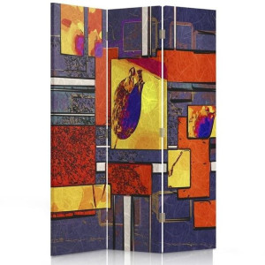 Parawan POKOJOWY dwustronny, Abstrakcja i geometria 110x170