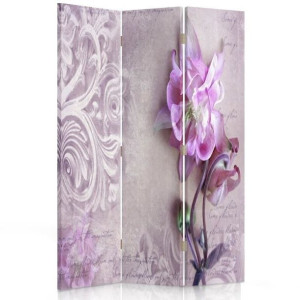 Parawan SKŁADANY KOTARA dwustronny, Dekoracja z orchideą 110x170