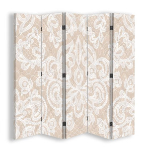 Parawan dwustronny, Elegancki beż 180x170