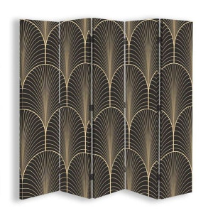 Parawan dwustronny, Geometryczna abstrakcja w stylu glamour 180x170
