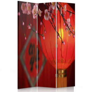 Parawan POKOJOWY dwustronny, Japoński lampion 110x170