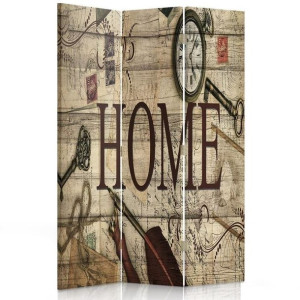 Parawan dwustronny, Kompozycja home vintage 110x170