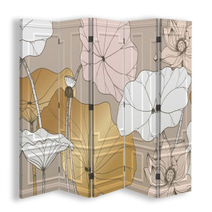 Parawan dwustronny, Kwiaty vintage 180x170