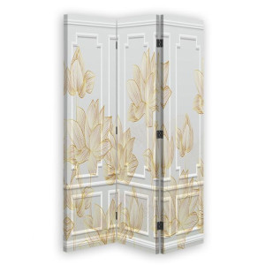 Parawan 3 PANELOWY KOTARA dwustronny, Kwiecisty deseń 110x170