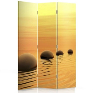 Parawan DEKORACYJNY DO SPA  dwustronny, Kuliste kamienie zen 110x170