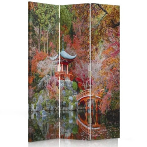 Parawan KOTARA POKOJOWY dwustronny, Ogród w stylu japońskim 110x170
