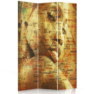 Parawan dwustronny, Mapa z portretem kobiety 110x170