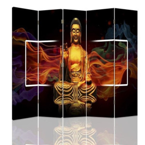 Parawan dwustronny, Ognisty Budda 180x170