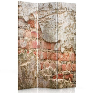 Parawan DEKORACYJNY POKOJOWY dwustronny, Mur z cegły 110x170