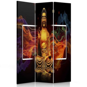Parawan dwustronny, Ognisty Budda 110x170