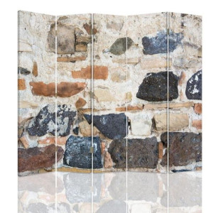 Parawan dwustronny, Stary mur z kamieni 180x170