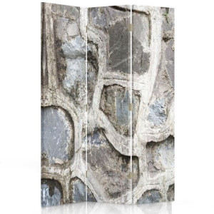 Parawan dwustronny, Szary kamienny mur 110x170