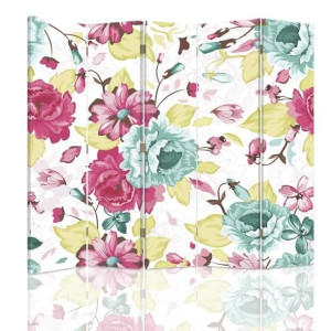 Parawan dwustronny, Vintage flowers 180x170